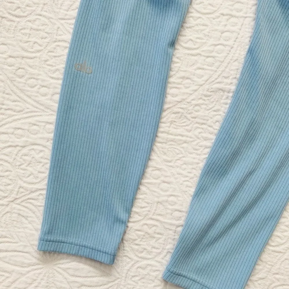 Alo Yoga Ribbed High-Waist 7/8 Blissful Legging